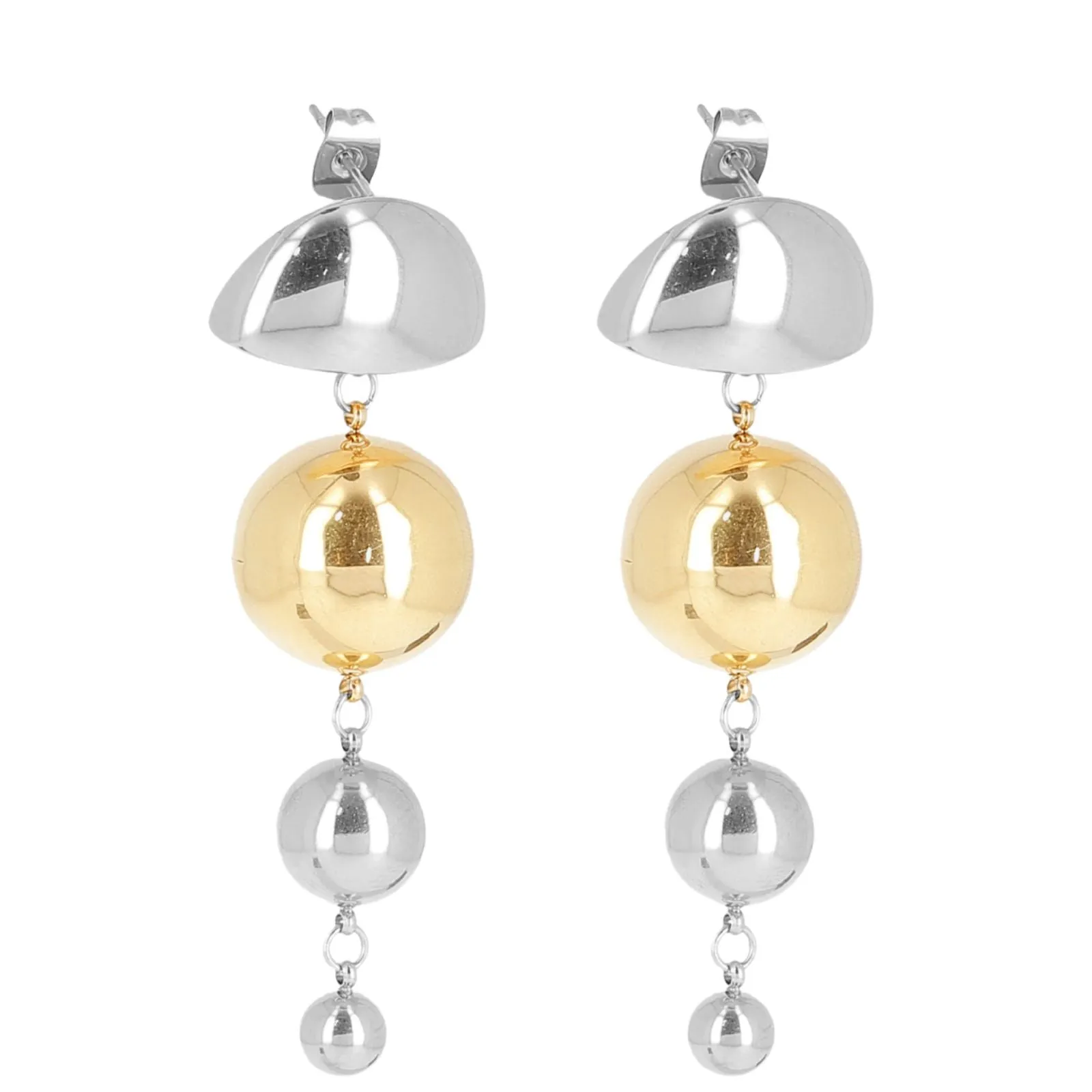 ZAG Mystique Two Tone Drop Earrings