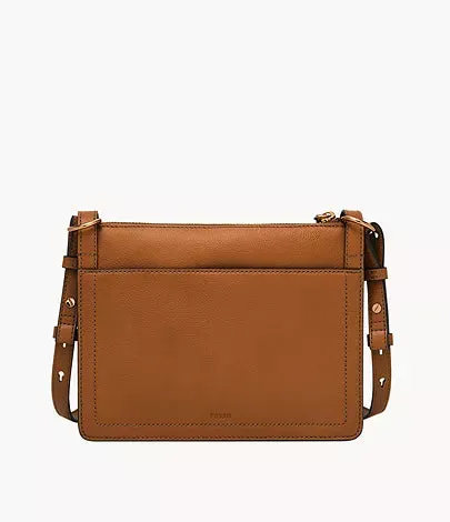 ZB1894216 -Fossil Taryn Brown Leather Crossbody Bag For Women